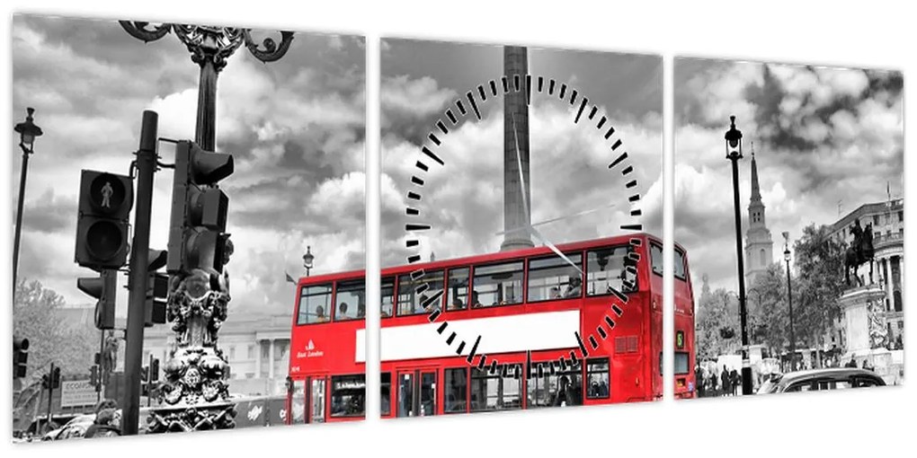 Obraz - Trafalgar Square (z zegarem) (90x30 cm)