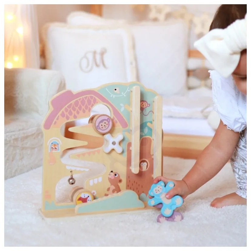 Tooky toy labirynt tablica edukacyjna tor 2w1 labirynt drewniany