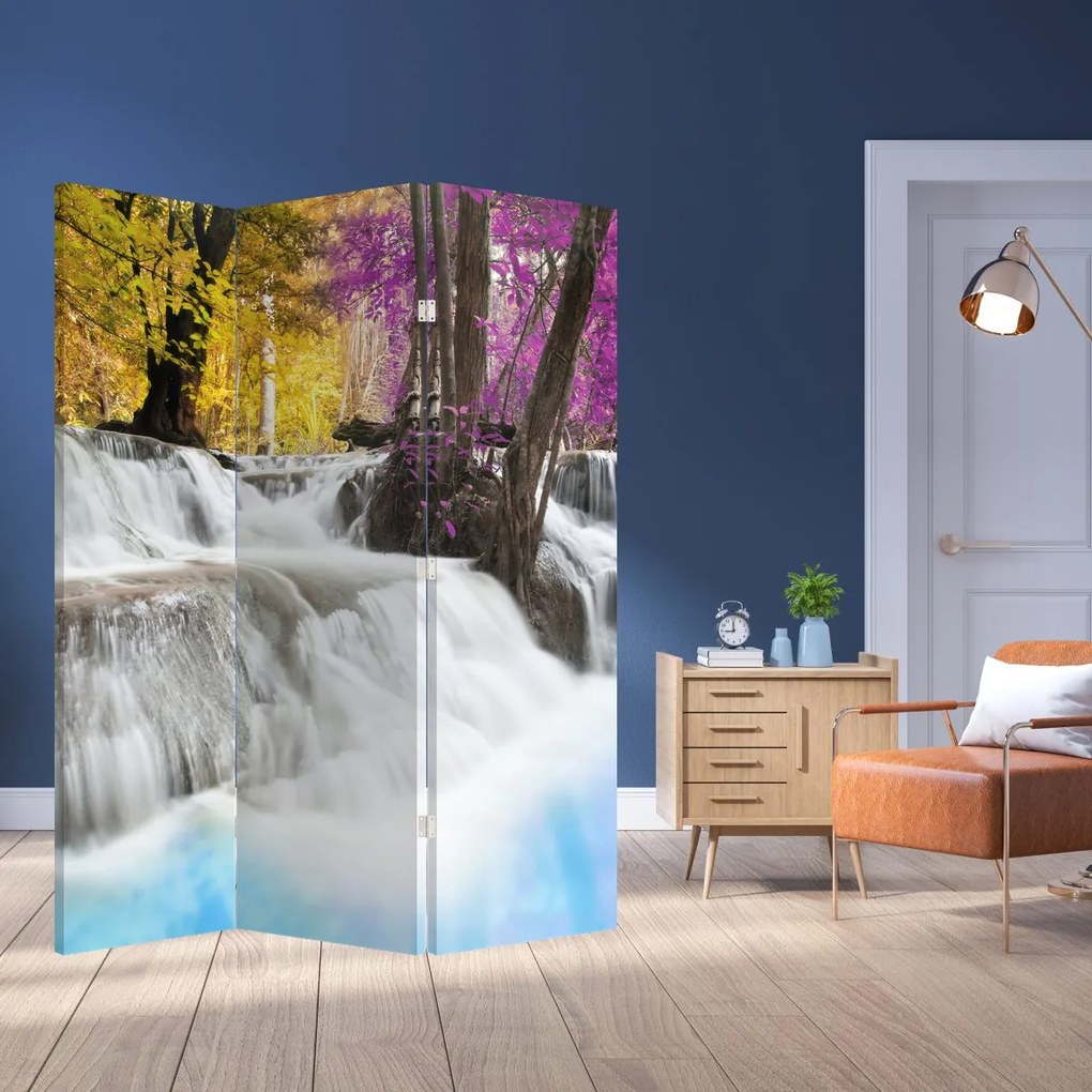 Parawan - Wodospad Erawan w lesie (126x170 cm)