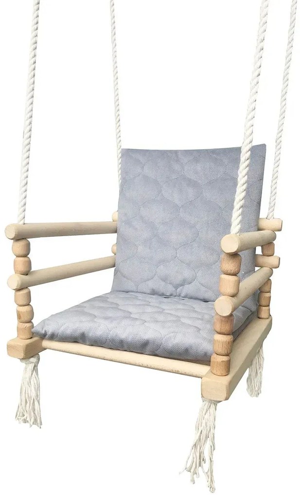 Szara huśtawka domowa do pokoju dziecka 3w1 Z1-P06