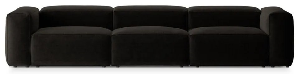 Czarna sofa 364 cm Bergamo – Cosmopolitan Design