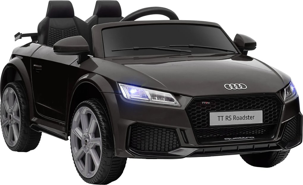 HOMCOM Dziecięcy Samochód Elektryczny, Audi TT RS Roadster, 3 km/h, Pilot, LED, USB, Czarny