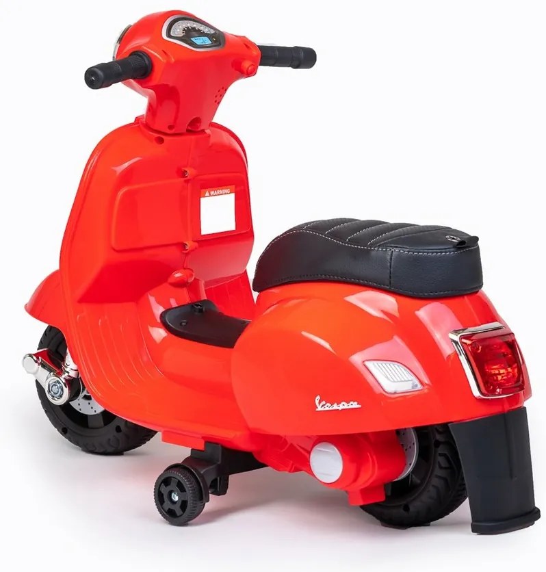 Baby Mix Elektryczny motocykl dla dzieci Vespa, czerwony