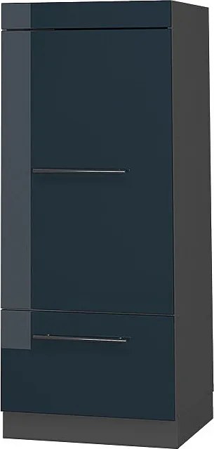 Szafka do mikrofalówki ciemnoniebieski wysoki połysk 60x58.1x153.6 fame-line