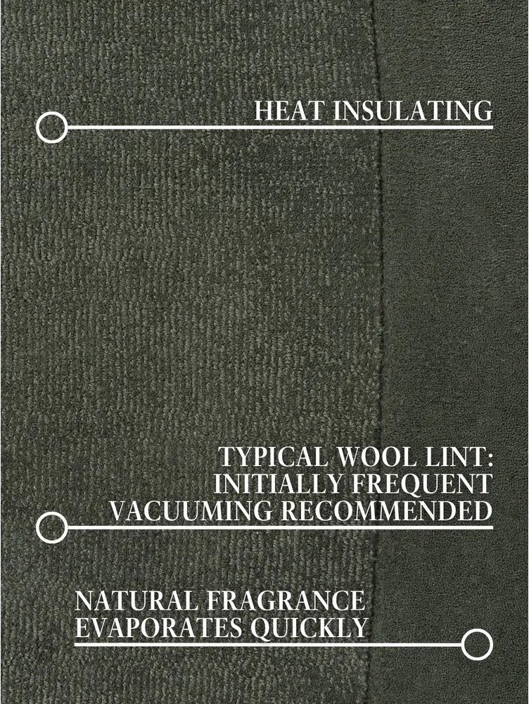 Ciemnozielony dywan z mieszanki wełny tkany ręcznie 125x200 cm Kari Organic – Villeroy&amp;Boch