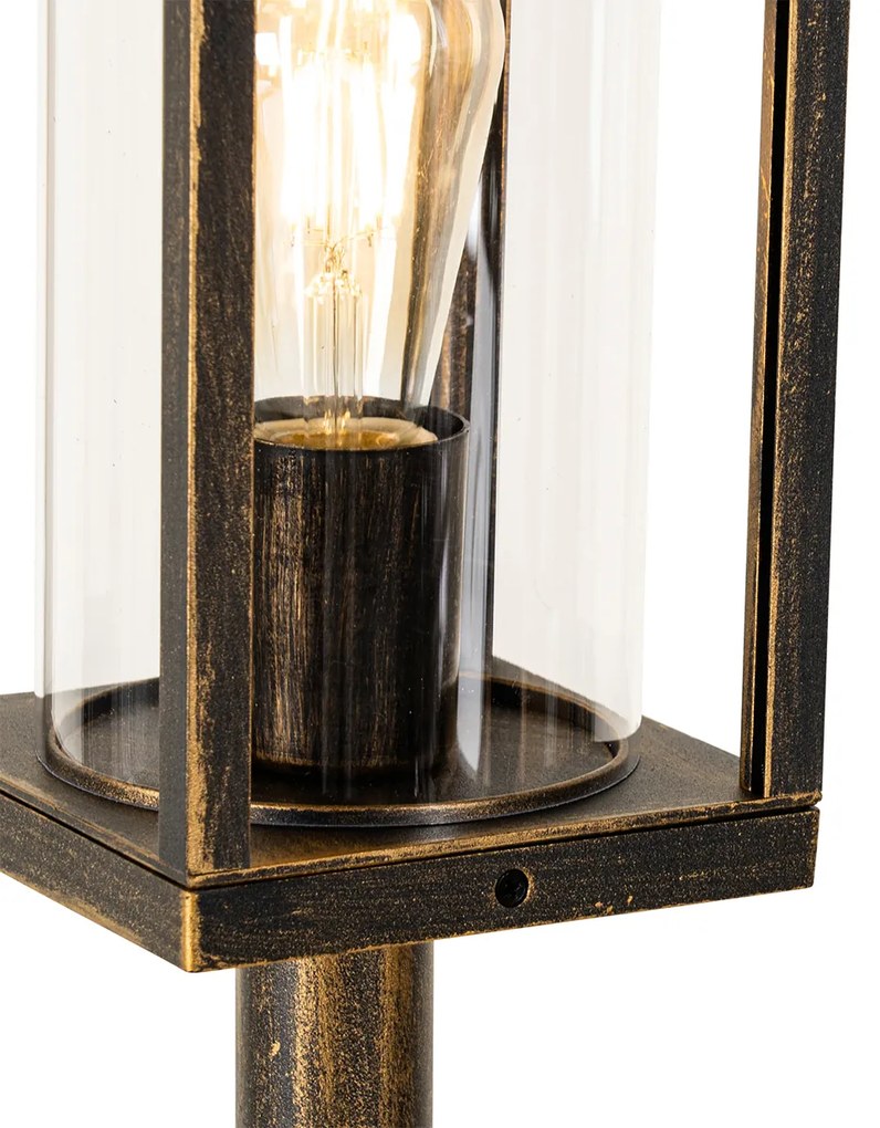 Zewnetrzna Vintage'owa lampa podłogowa zewnętrzna antyczne złoto 100 cm IP44 - CharloisPrzemysłowy Oswietlenie zewnetrzne