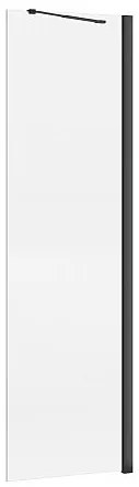 Ścianka prysznicowa do kabiny walk-in - Czarny mat - Szkło 5 mm - 60x200 cm - DAREN