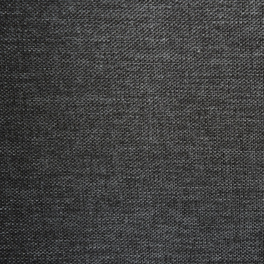 HOMCOM Czarna komoda z 3 szufladami lnianymi i półkami z uchwytami