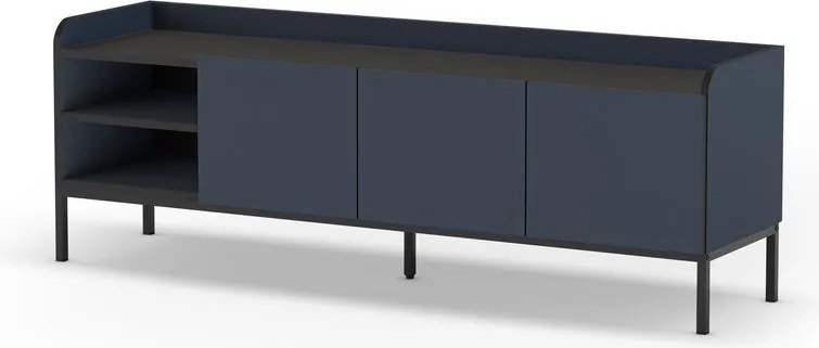 Niebieska szafka pod TV 160x55x42 cm Adara – Marckeric