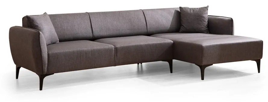 Ciemnoszara sofa narożna Belissimo, narożnik prawy – Balcab Home