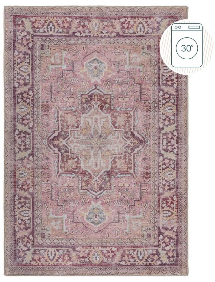 Jasnoczerwony dywan z mieszanki włókien z recyklingu odpowiedni do prania 200x290 cm Windsor – Flair Rugs