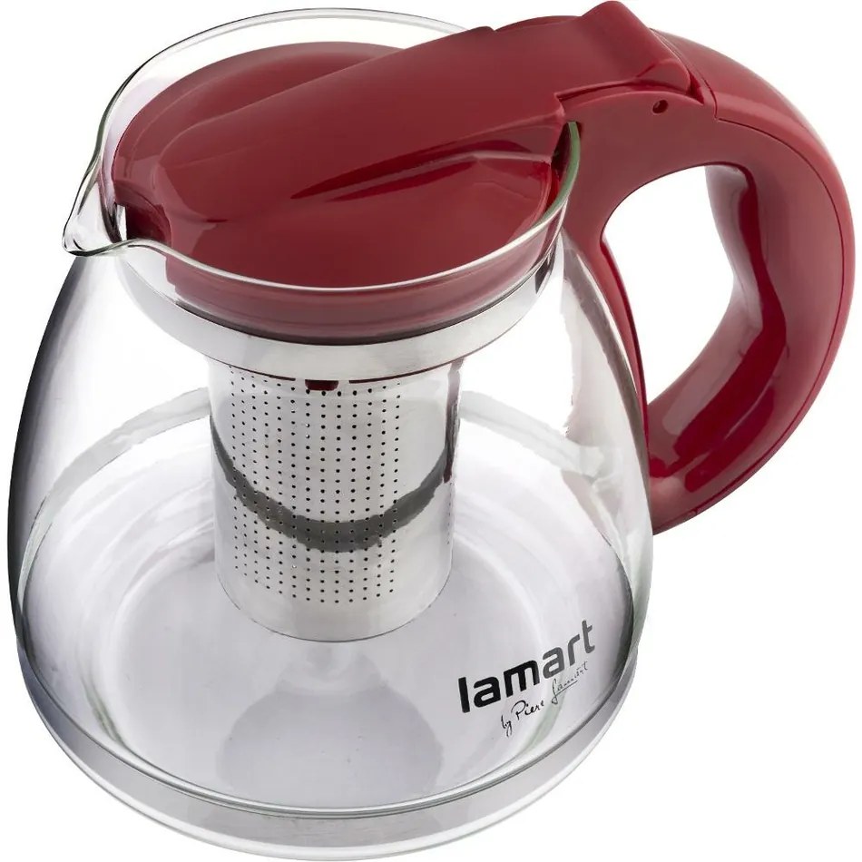 Lamart LT7074 czajnik Verre, 1,5 l, czerwony