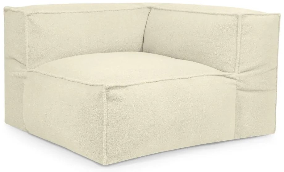 Brązowy worek do siedzenia z materiału bouclé Mass Corner 150 Left – SLOWDOWN
