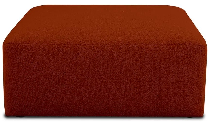Ceglasty moduł sofy z materiału bouclé Roxy – Scandic