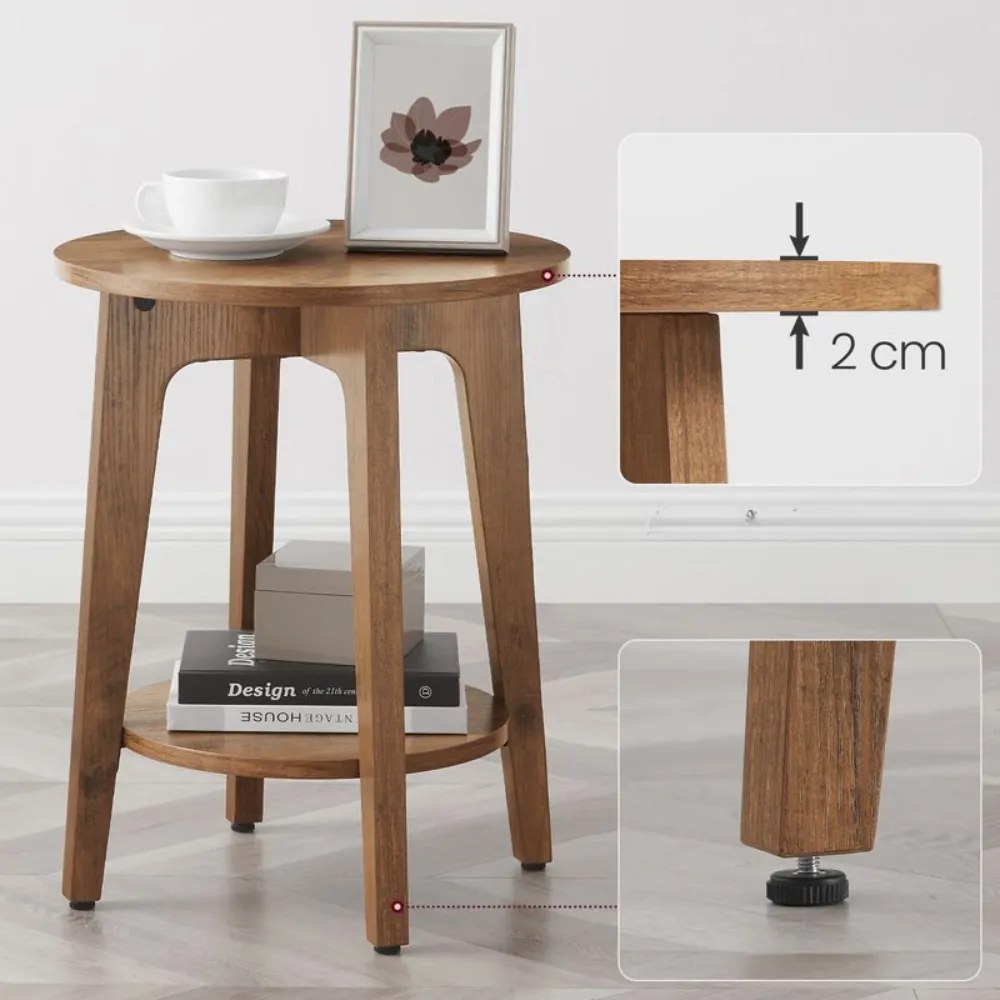 Stolik kawowy NORDIC, 40×50cm, brązowa Vasagle