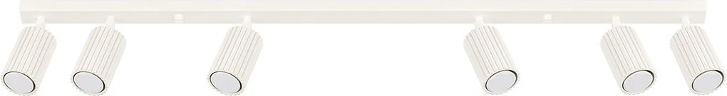 Lampa Sufitowa Minimalistyczny Karbon, Aluminium - 6 Źródło - L.117 X H.16.5 Cm - Beżowy