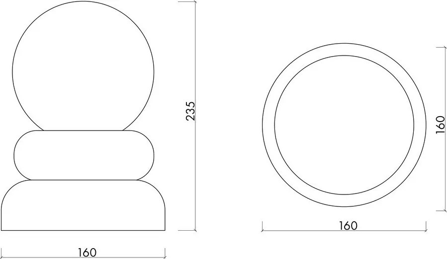 Morska/pomarańczowa lampa stołowa z litego drewna ze szklanym kloszem (wysokość 24 cm) Otem – noo.ma