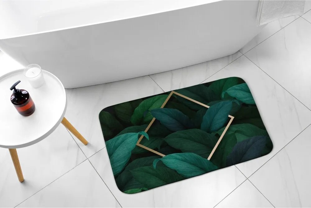 Antypoślizgowy dywanik łazienkowy Antypoślizgowy dywanik łazienkowy Tropikalne liście
