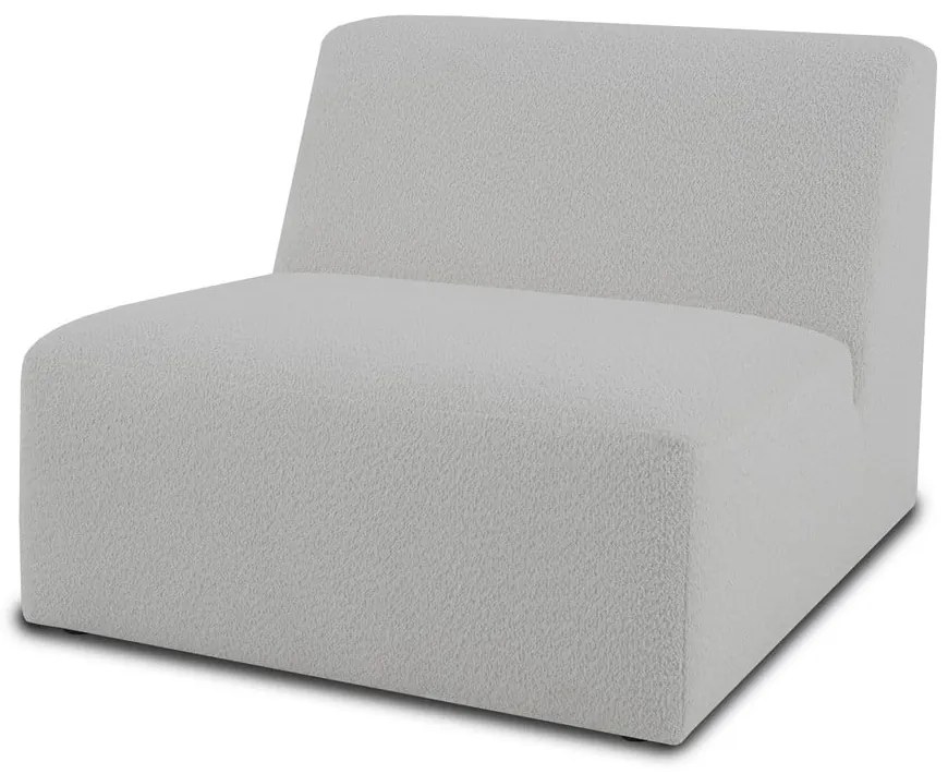 Biały moduł sofy z materiału bouclé (moduł środkowy) Roxy – Scandic