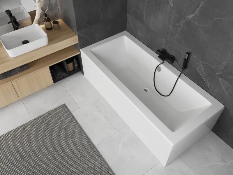 Mexen Cube wanna prostokątna 190 x 80 cm z obudową, biała - 55051908000X