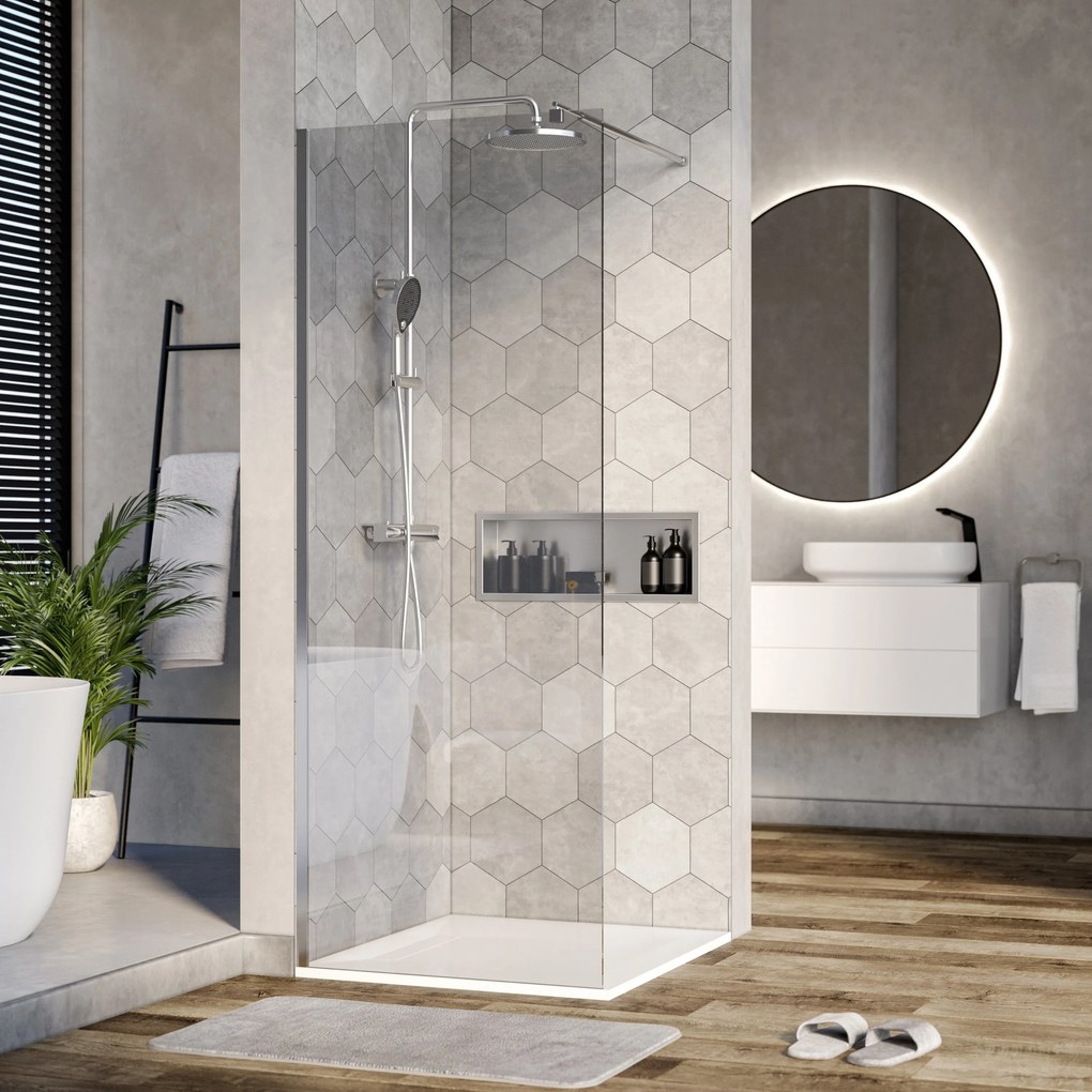 Ścianka prysznicowa Walk-In EX101Bezpieczne szkło ESG 8 mm - Różne szerokości