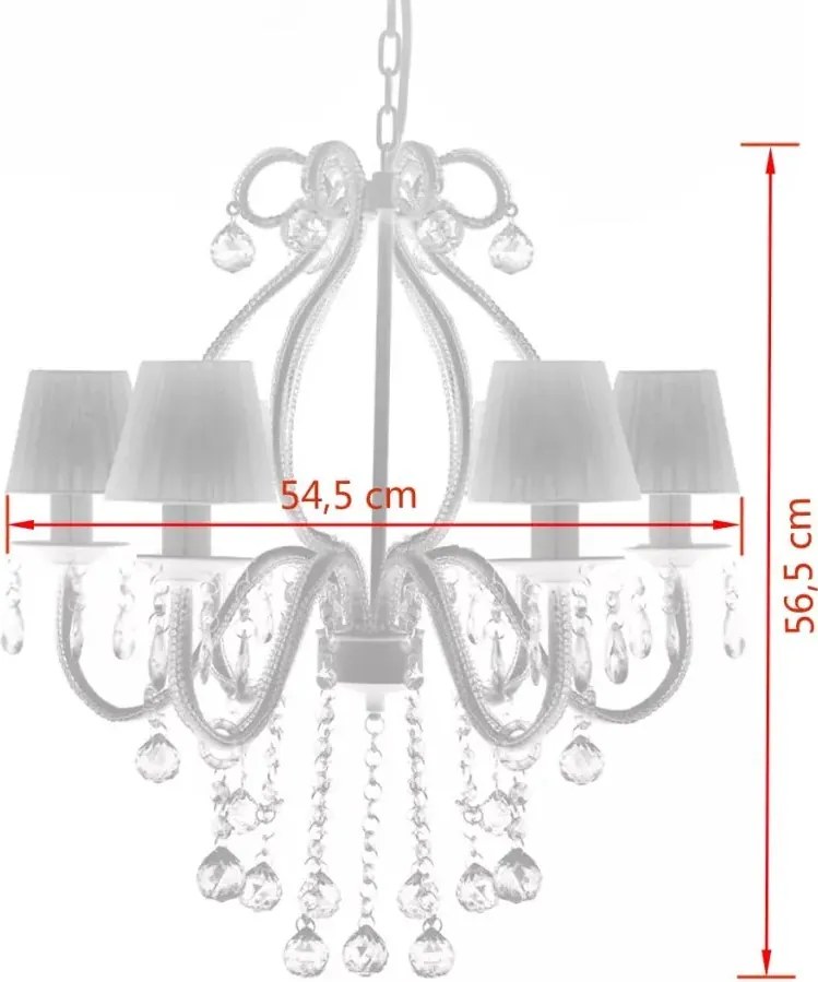 Żyrandol ze szklanymi kryształkami F6-C01