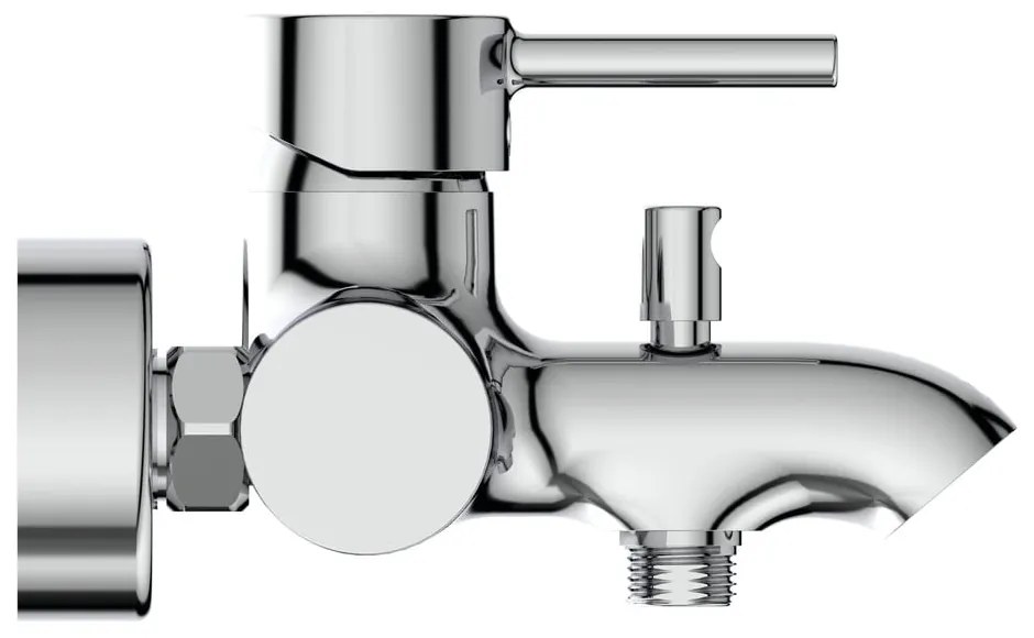 Wannowa bateria ścienna w kolorze srebra z połyskiem Ceraline – Ideal Standard