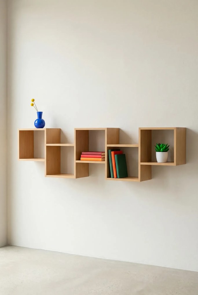 Skandynawska półka ścienna w kolorze buk N3-H44