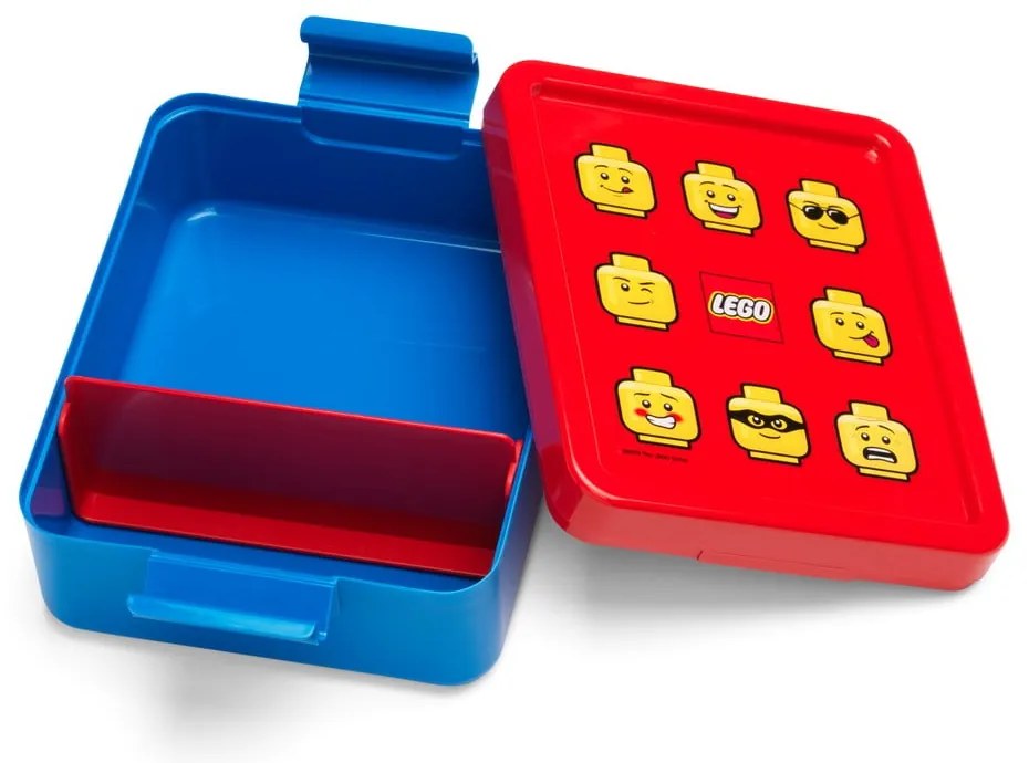 Zestaw czerwono-niebieskiego pojemnika na lunch i butelki LEGO® Iconic