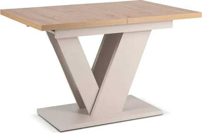 Stół Prostokątny Rozkładany CLARK 120-160 cm Dąb Artisan/Kaszmir Nowoczesny