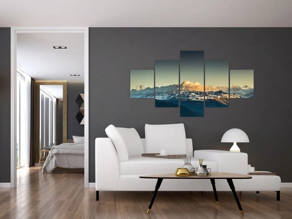 Obraz - szczyty górskie (125x70 cm)