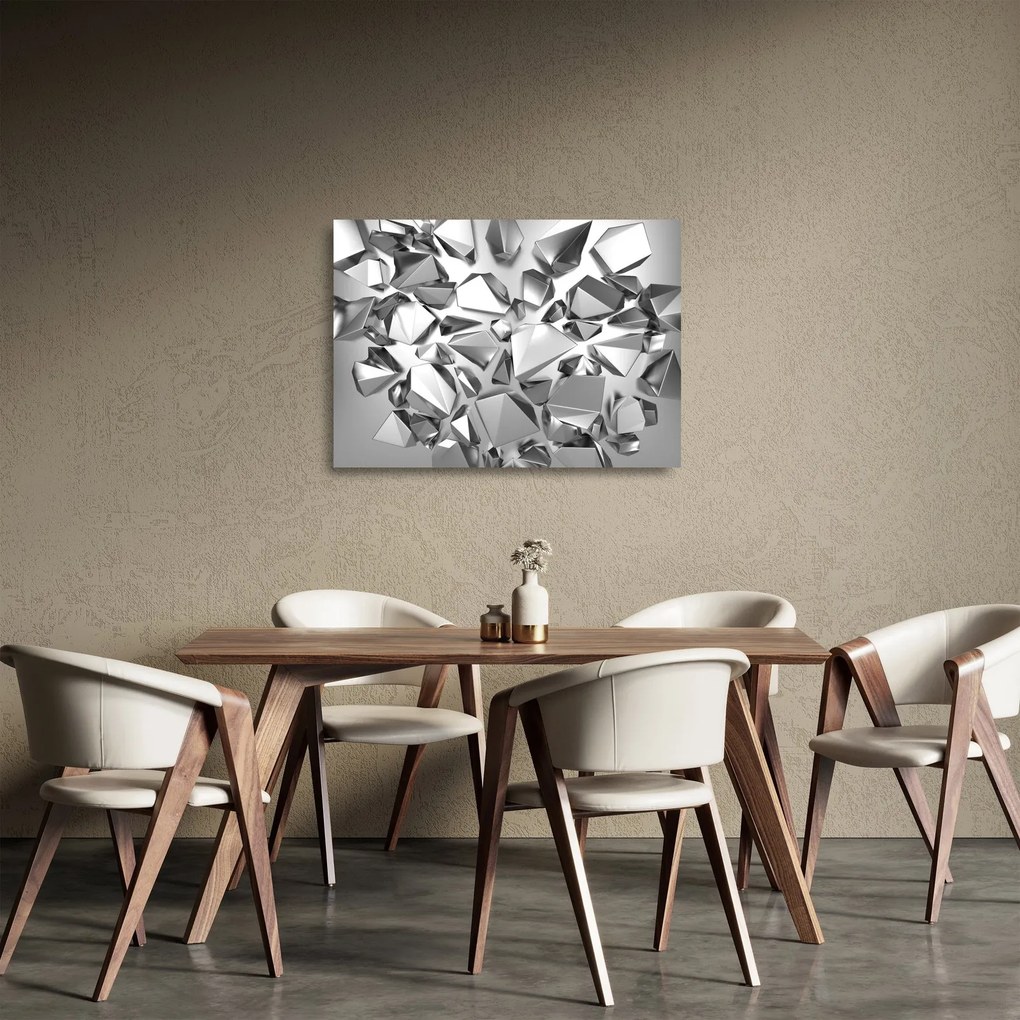 Obraz na szkle - abstrakcja 3D (70x50 cm)