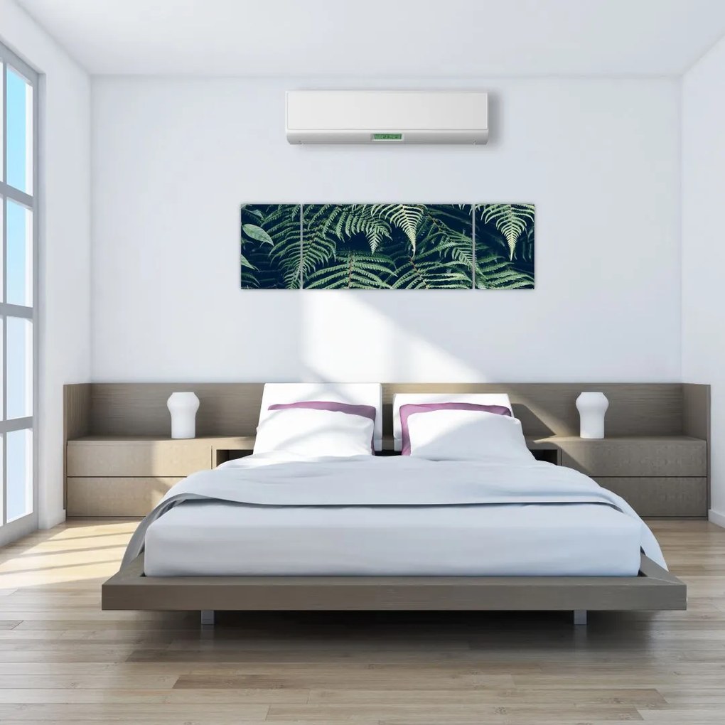 Obraz liści paproci (170x50 cm)