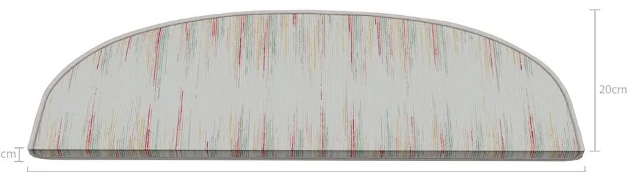 Kremowe dywaniki na schody zestaw 16 szt. 20x65 cm Rainbow Road – Vitaus