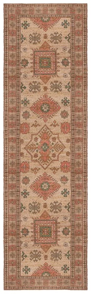 Różowo-pomarańczowy dywan z mieszanki juty tkany ręcznie 60x230 cm Lana Jute – Flair Rugs