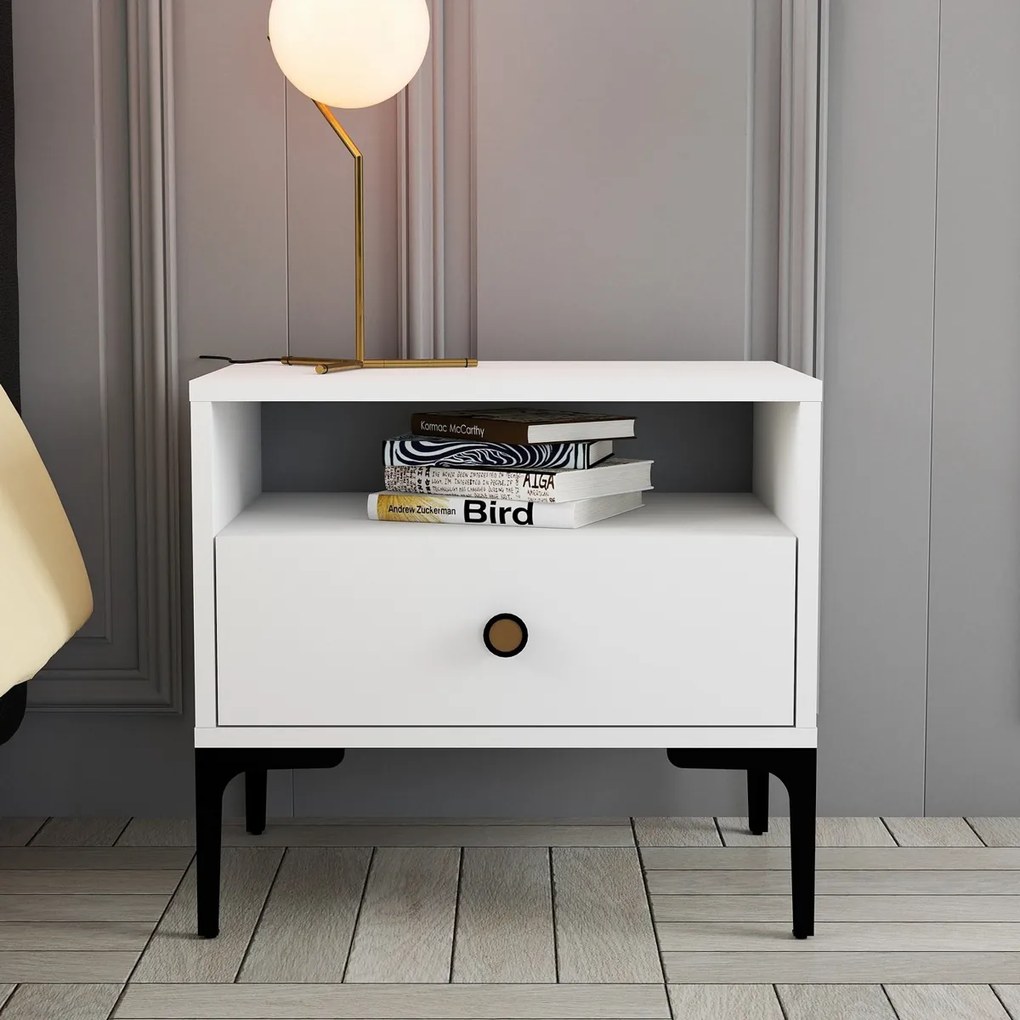 Stolik nocny Lisbon White