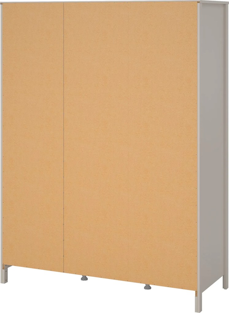 Trzydrzwiowa szafa z lustrem i szufladami Madrid, kaszmir mat