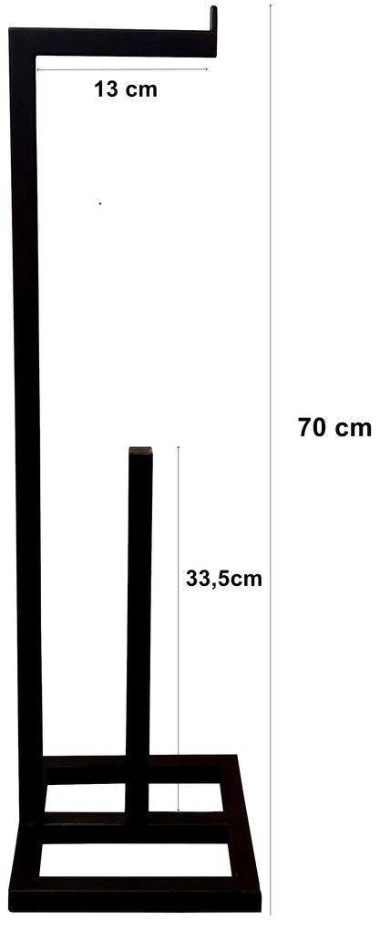 Stojak na papier toaletowy ręcznik + zapas loft industrial metal złoty