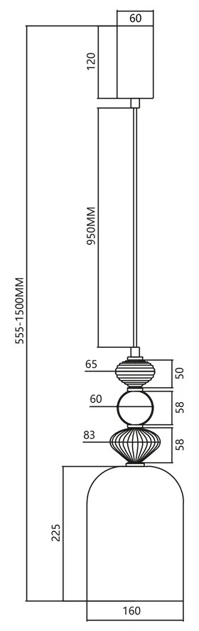 Lampa wisząca ARTE 12W LED śr. 16cm czarna, pojedyncza