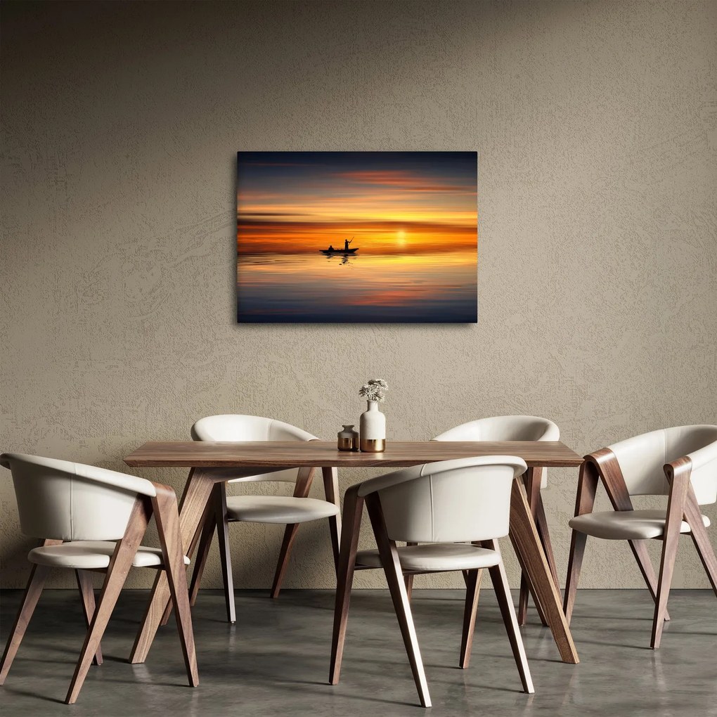 Obraz - żeglowanie na łodzi (70x50 cm)