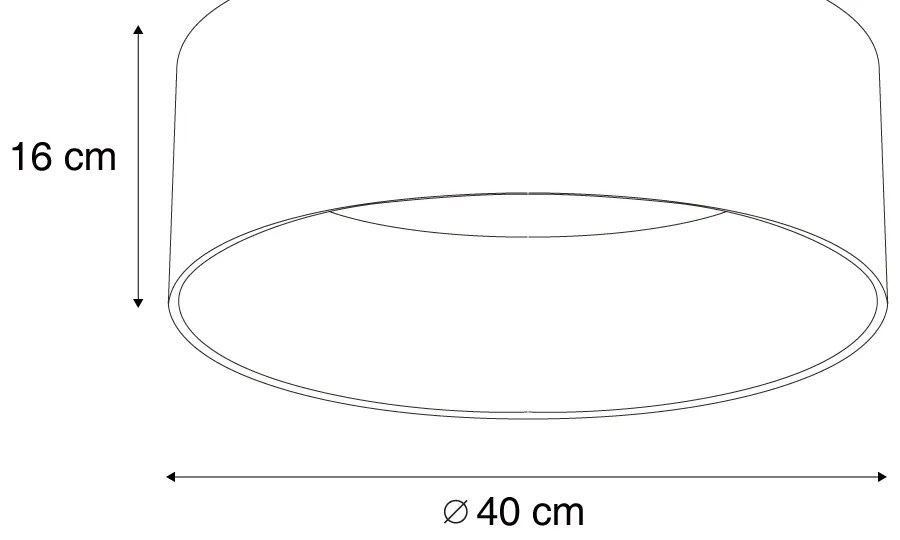 Nowoczesna lampa sufitowa czarny aksamit 40 cm z LED z 3-stopniowym ściemnianiem - Sue Nowoczesny Oswietlenie wewnetrzne