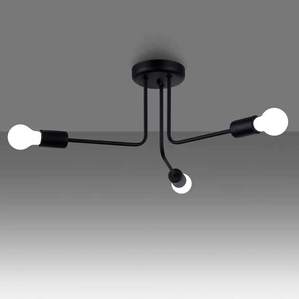 Żyrandol NORAH 3 czarny SOLLUX  LIGHTING