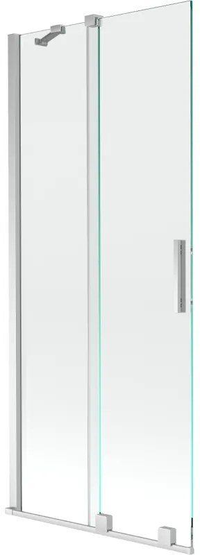 Mexen Velar parawan nawannowy 2-skrzydłowy rozsuwany 80 x 150 cm, transparent, chrom - 896-080-000-01-01