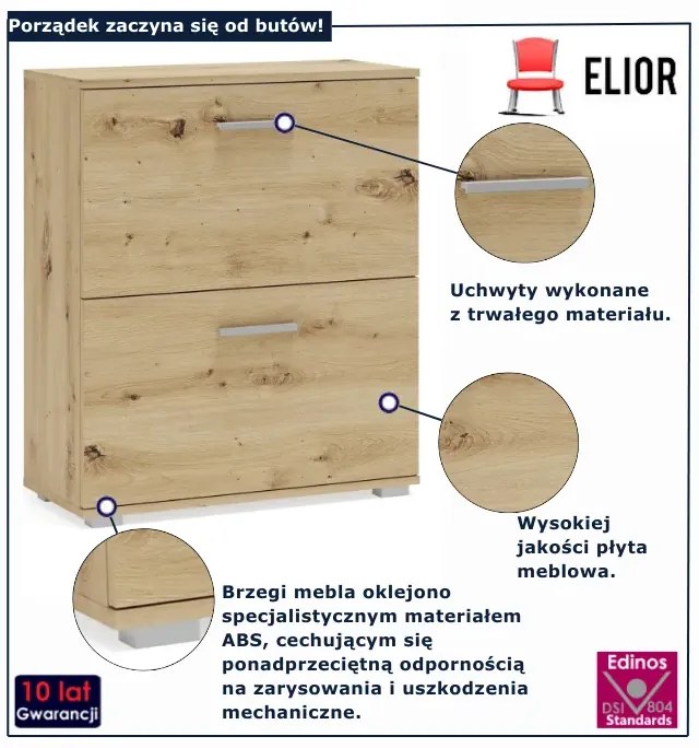 Szafka minimalistyczna na buty dąb artisan D8-F30
