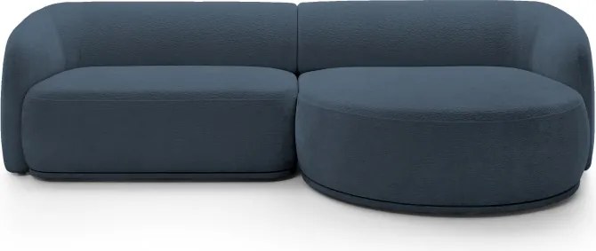 Narożnik NOBO Prawostronny system modułowy tkanina DressME 05 Niebieski