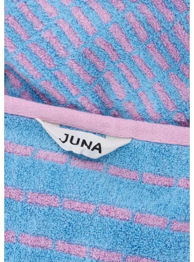 Niebieski/różowy ręcznik kąpielowy z mieszanki bambusa frotte 70x140 cm Nuance – JUNA