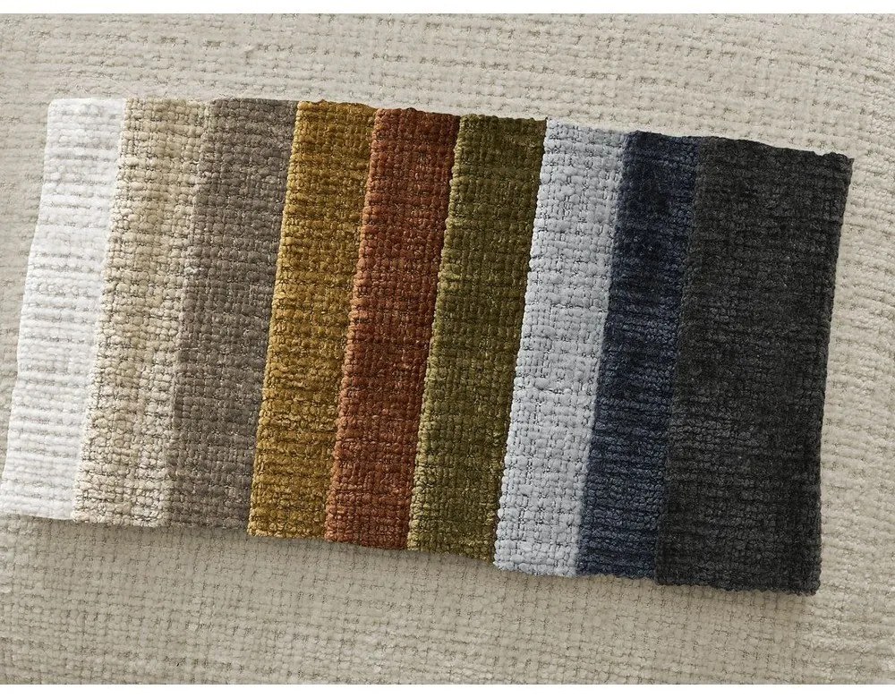 Beżowy narożnik z tkaniny szenilowej (prawostronny/z szezlongiem) Leonore – Bobochic Paris