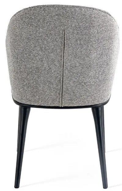 Stylowe krzesło Siena tapicerowane miękką tkaniną w odcieniu szarości. Miękkie siedzisko, zaokrąglone oparcie i metalowe nogi łączą nowoczesny wygląd z wyjątkowym komfortem.