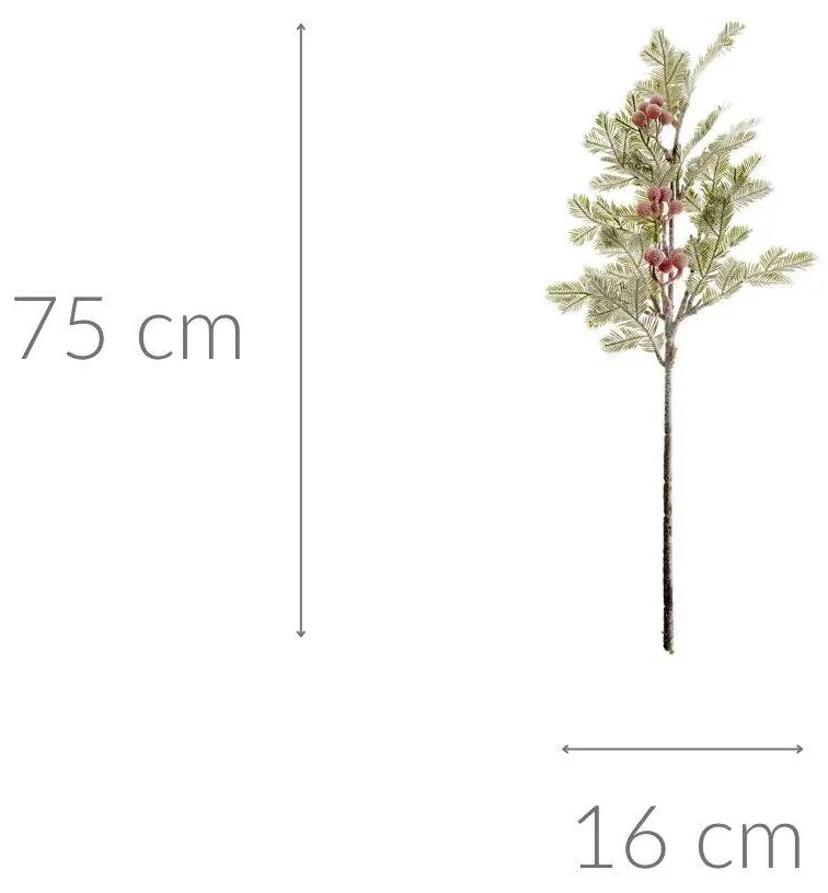 Ozdobna gałązka z tworzywa sztucznego, 75 cm