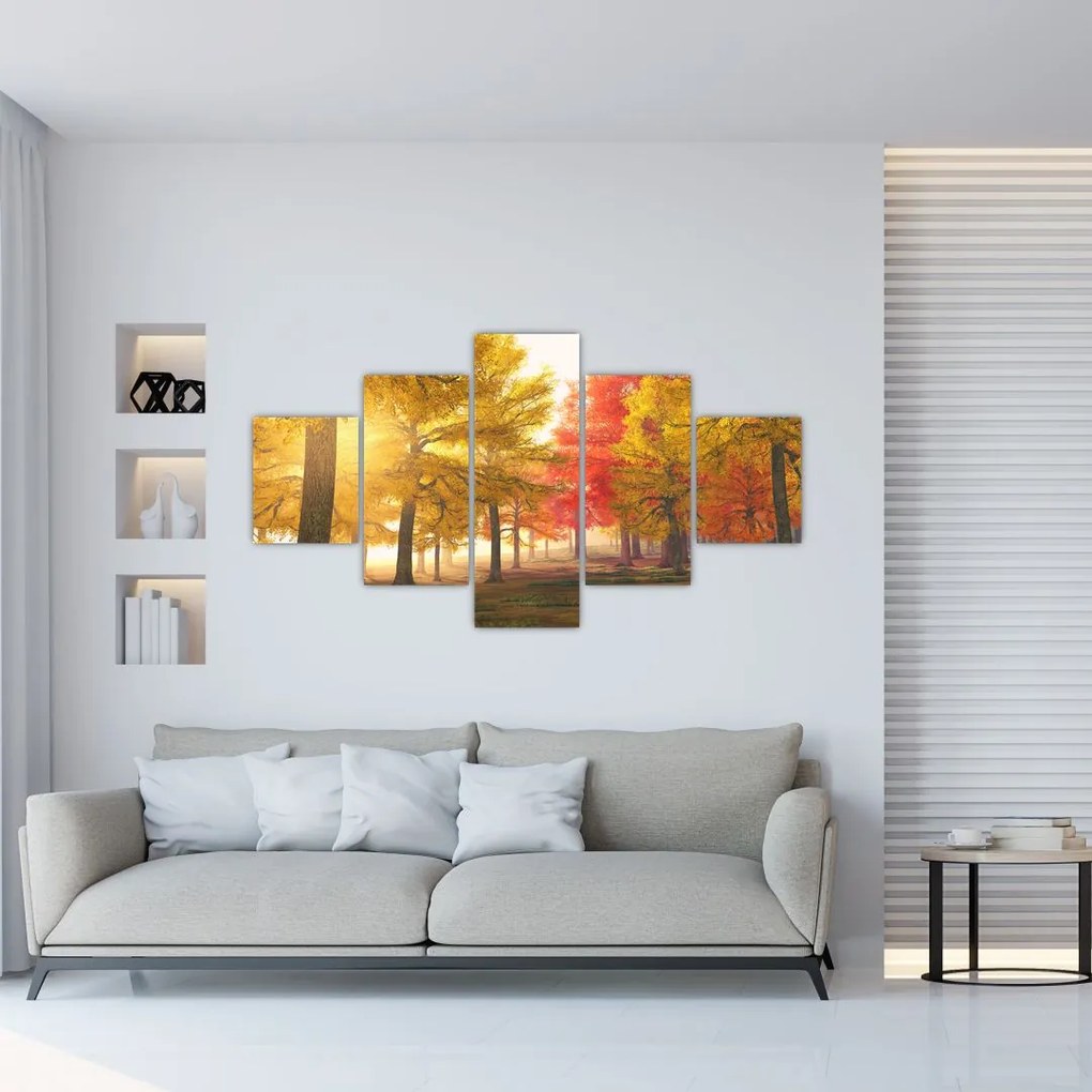 Obraz jesiennych drzew (125x70 cm)